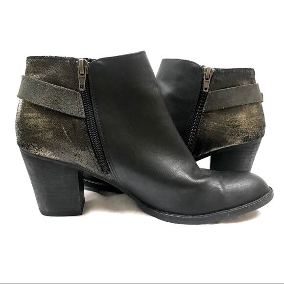 Dolce Vita 'Jossie' Ankle Bootie in Black/Gold Vegan Leather Women's Size 8 $120 - Picture 2 of 11